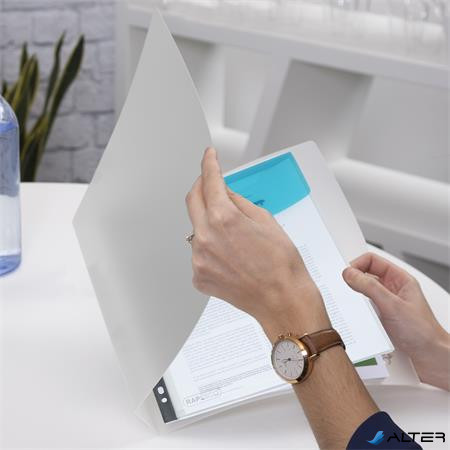 Irattartó tasak, A4+, lefűzhető, patentos, RAPESCO "Eco", áttetsző vegyes színek