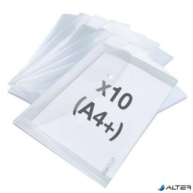   Irattartó tasak, A4+, PP, patentos, RAPESCO "Eco", áttetsző