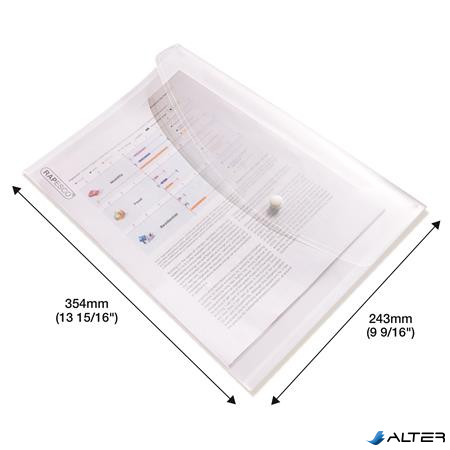 Irattartó tasak, A4+, PP, patentos, RAPESCO "Eco", áttetsző
