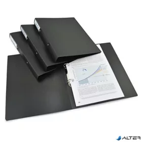   Gyűrűs könyv, 2 gyűrű, 38 mm, A4, PP, RAPESCO "Eco GRS Recycled", fekete