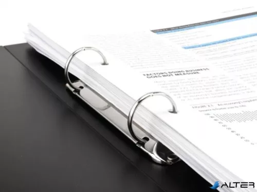 Gyűrűs könyv, 2 gyűrű, 38 mm, A4, PP, RAPESCO "Eco GRS Recycled", fekete