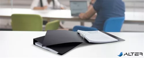 Gyűrűs könyv, 2 gyűrű, 38 mm, A4, PP, RAPESCO "Eco GRS Recycled", fekete