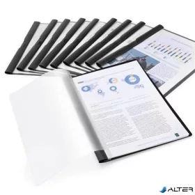   Gyorsfűző, klipes, PP, A4, RAPESCO "Eco GRS Recycled", fekete