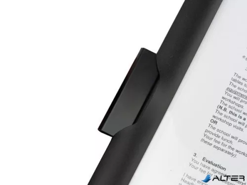 Gyorsfűző, klipes, PP, A4, RAPESCO "Eco GRS Recycled", fekete