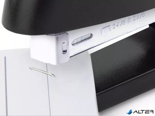 Tűzőgép, 24/6, 26/6, 20 lap, RAPESCO "Eco GRS Recycled Half-Strip", fekete