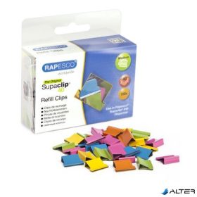   Utántöltő kapcsok, RAPESCO, "Supaclip 40", vegyes színben