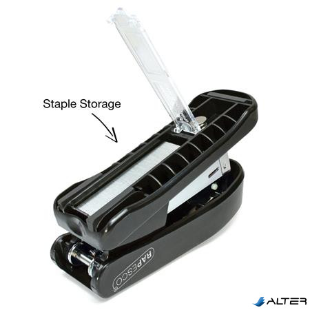 Tűzőgép, 24/6, 26/6, 20 lap, RAPESCO "Snapper Half-Strip", fekete