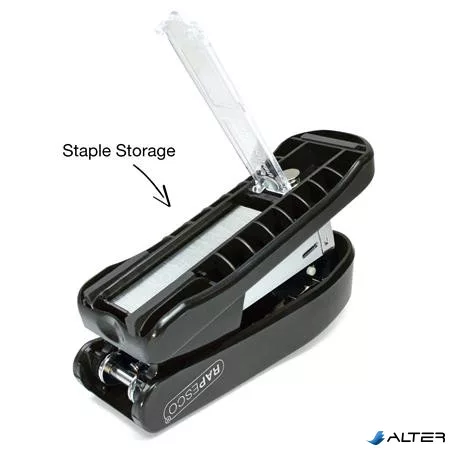 Tűzőgép, 24/6, 26/6, 20 lap, RAPESCO 'Snapper Half-Strip', fekete