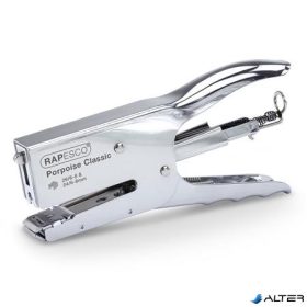   Tűzőgép, kézi, 24/6-8, 26/6-8, 45 lap, fém, RAPESCO "Porpoise", ezüst