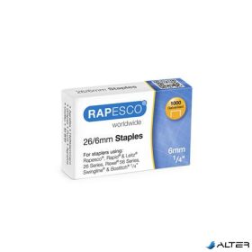 Tűzőkapocs, 26/6, horganyzott, RAPESCO