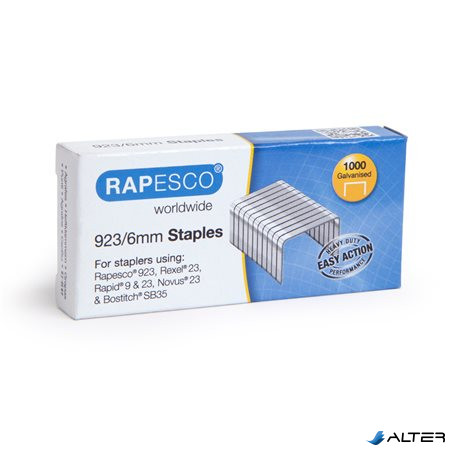 Tűzőkapocs, erős, 923/6, horganyzott, RAPESCO
