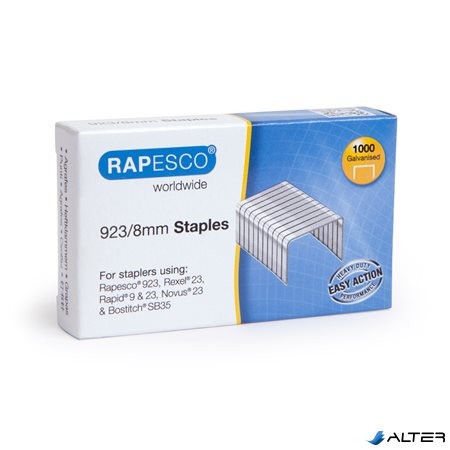 Tűzőkapocs, 923/8, horganyzott, RAPESCO