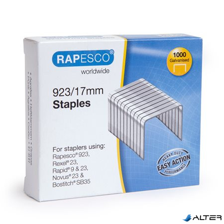 Tűzőkapocs, 923/17, horganyzott, RAPESCO