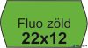 Árazószalag, 22x12 FLUO zöld