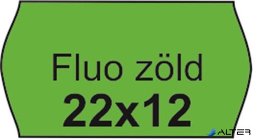 Árazószalag, 22x12 FLUO zöld