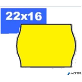 Árazószalag, 22x16 mm, BLITZ, sárga