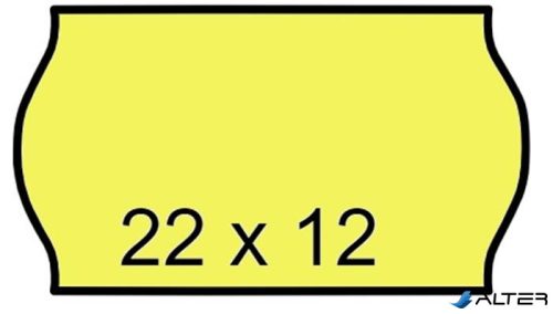 Árazószalag, 22x12 mm, citrom