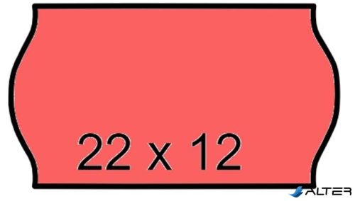 Árazószalag, 22x12 mm, piros