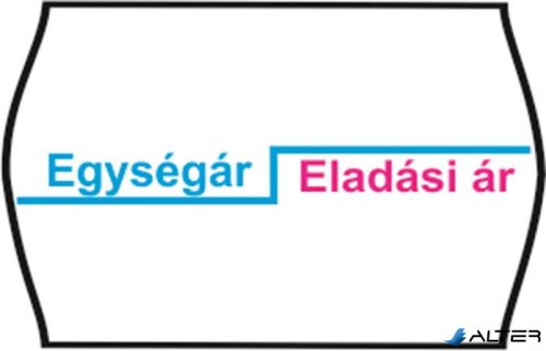 Árazószalag, feliratos, 25x16, Egységár/Eladási ár