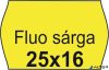 Árazószalag, 25x16 FLUO citrom