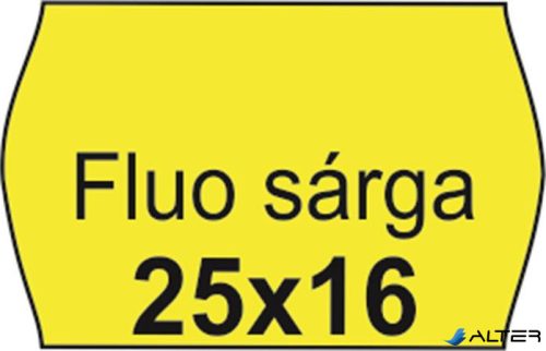 Árazószalag, 25x16 FLUO citrom