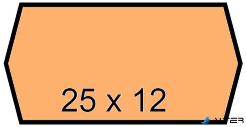 Árazószalag, 25x12 mm, narancs