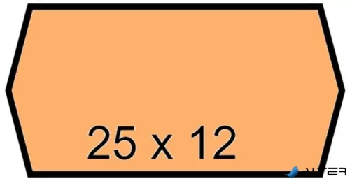 Árazószalag, 25x12 mm, narancs