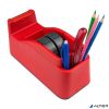 Csomagolószalag adagoló, asztali, csomagolószalaggal, SAX '729', piros