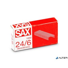 Tűzőkapocs, 24/6, cink, SAX