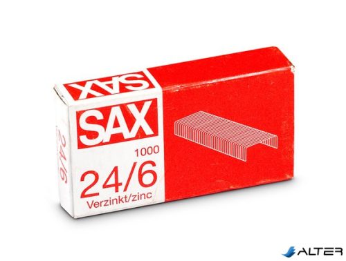Tűzőkapocs, 24/6, cink, SAX