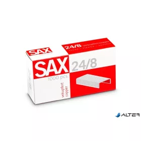 Tűzőkapocs, 24/8, réz, SAX