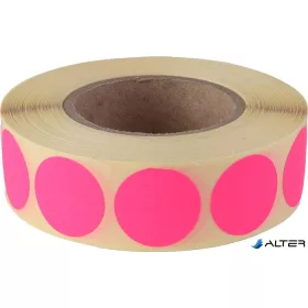 Etikett, 20 mm kör, 1000 etikett/tekercs, rózsaszín