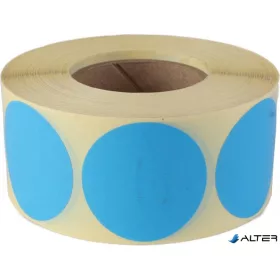 Etikett, 38 mm kör, 1000 etikett/tekercs, ciánkék