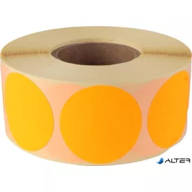 Etikett, 38 mm kör, 1000 etikett/tekercs, narancs