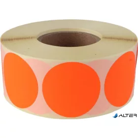 Etikett, 38 mm kör, 1000 etikett/tekercs, fluo piros