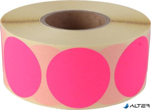 Etikett, 38 mm kör, 1000 etikett/tekercs, rózsaszín