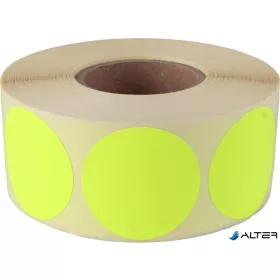 Etikett, 38 mm kör, 1000 etikett/tekercs, citromsárga