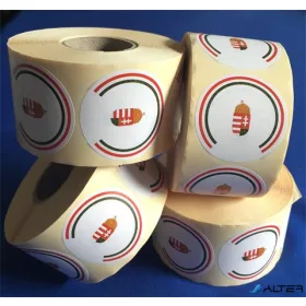 Etikett, 50 mm kör, 1000 etikett/tekercs, magyar címeres