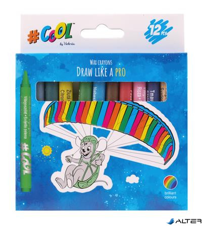 Zsírkréta, kerek, COOL BY VICTORIA, 12 különböző szín