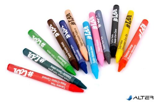 Zsírkréta, kerek, COOL BY VICTORIA, 12 különböző szín