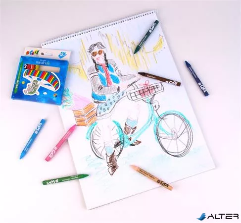 Zsírkréta, kerek, COOL BY VICTORIA, 12 különböző szín