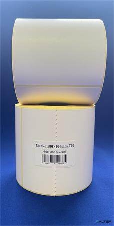 Etikett, thermo, 100x100 mm, 600 etikett/tekercs, fehér