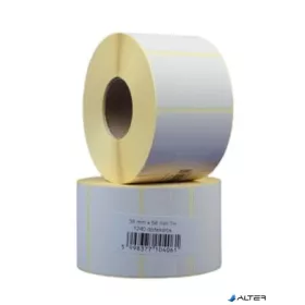   Etikett, thermo, BIZERBA mérlegcímke, 38x58 mm, 1240 etikett/tekercs, fehér