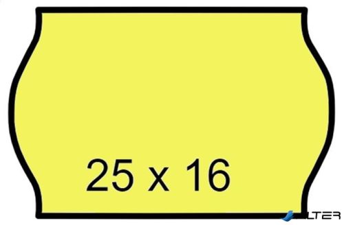 Árazószalag, 25x16 mm, citrom