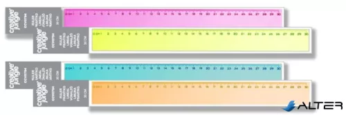 Vonalzó, műanyag, 30 cm, SAKOTA