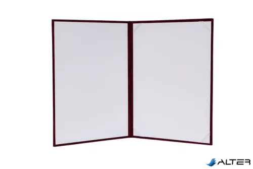 Oklevéltartó, A4, exkluzív, plüss, aranyozva, bordó