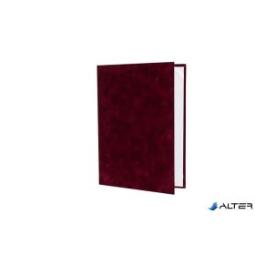 Oklevéltartó, A4, exkluzív, plüss, bordó