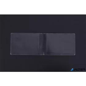 Diák- és igazolványtartó, 2 lapos, PVC, átlátszó