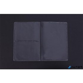 Igazolványtartó, osztott tok, PVC, átlátszó