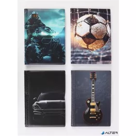   Igazolványtartó, álló, 10 betét lappal, mintás PVC, 'Bővített személyi', fiú